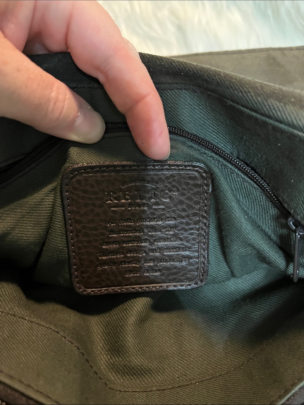 Relic Dark Brown Leather Pocket Crossbody - Picture 6 of 11